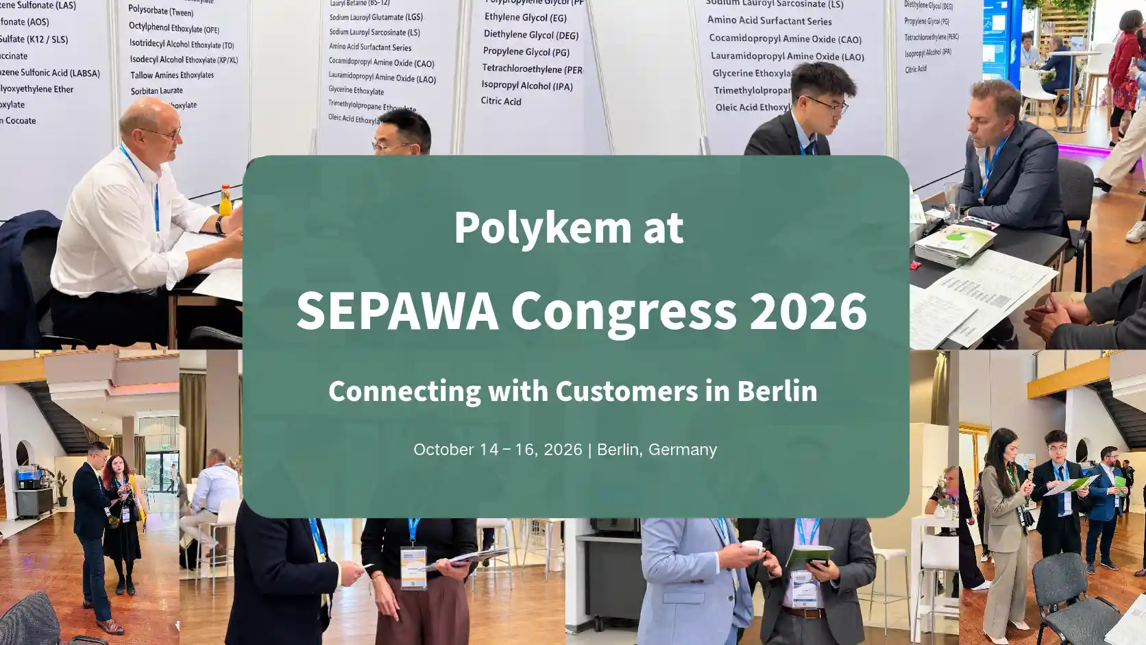 Polykem al Congresso SEPAWA 2026: incontri con i clienti e discussioni sui prodotti a Berlino